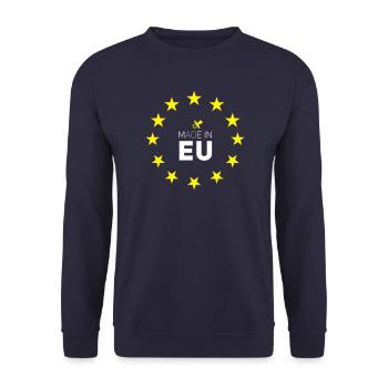 eu made in Europe bébé naissance fierté star choix - Sweat-shirt Unisexe - marine - Devant - Alina (178cm) & Michal (187cm)