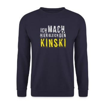 Schlechte Laune - Ausrasten - Lustiger Spruch - Unisex Pullover - Navy - Vorne - Alina (178cm) & Michal (187cm)