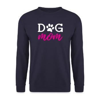 Dog Mom - Unisex Pullover - Navy - Vorne - Alina (178cm) & Michal (187cm)