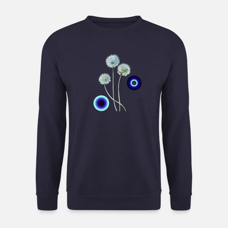 Alliumblüten im Retro-Stil - Unisex Pullover - Navy