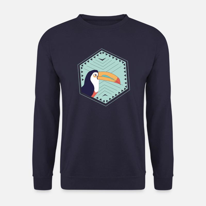 Bunter Tukan - türkis - Unisex Pullover - Navy