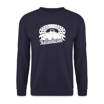Kellenhusen Seebrücke Ostsee Urlaub Geschenk - Unisex Pullover - Navy - Vorne - Alina (178cm) & Michal (187cm)