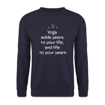 Yoga - Unisex Pullover - Navy - Vorne - Alina (178cm) & Michal (187cm)