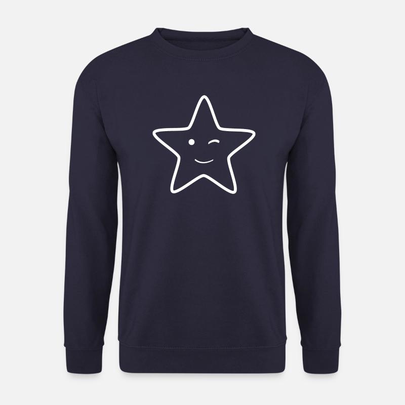 Stern-Augenzwinkern - Unisex Pullover - Navy