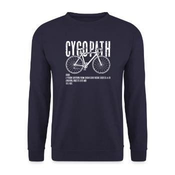 Silhouette de vélo cyclopathe - Sweat-shirt Unisexe - marine - Devant - Alina (178cm) & Michal (187cm)