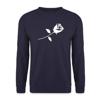 A rose - Unisex Sweatshirt - navy - Front - Alina (178cm) & Michal (187cm)