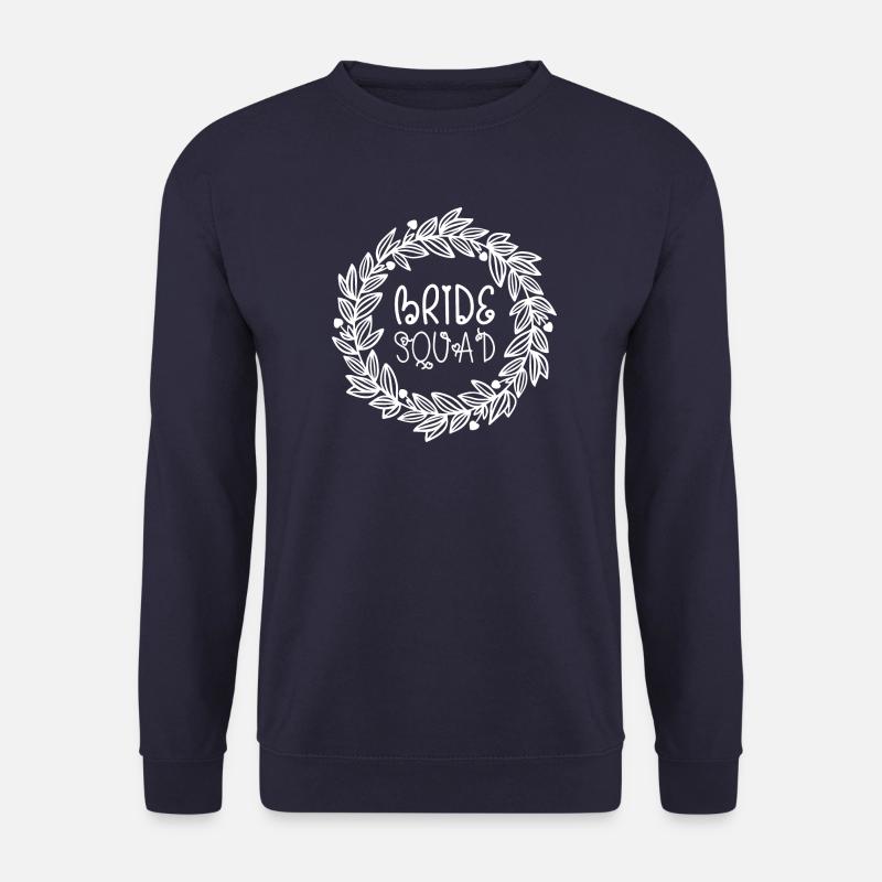 Bride Squad Couronne Feuilles - Sweat-shirt Unisexe - marine