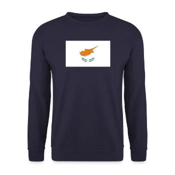 Obtenez nos drapeaux de Chypre maintenant - Sweat-shirt Unisexe - marine - Devant - Alina (178cm) & Michal (187cm)