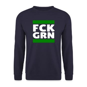 Gegen die Grünen - Unisex Pullover - Navy - Vorne - Alina (178cm) & Michal (187cm)