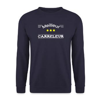 Cadeau meilleur carreleur - Sweat-shirt Unisexe - marine - Devant - Alina (178cm) & Michal (187cm)