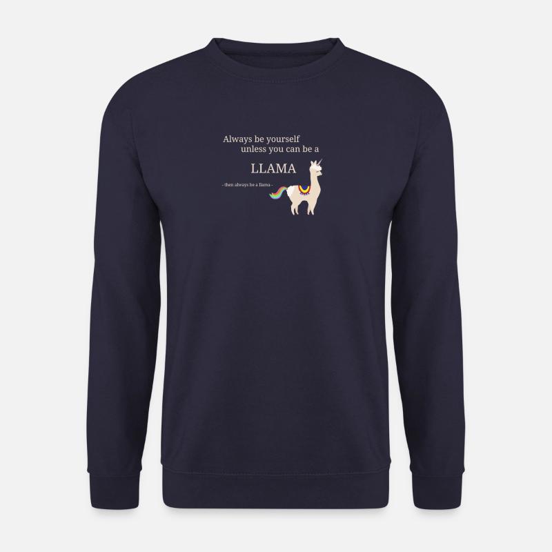Lama Einhorn mit coolem Spruch - Unisex Pullover - Navy