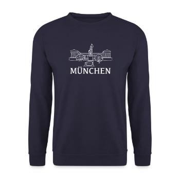 Bavaria München Munich Bayern Stadt Germany - Unisex Pullover - Navy - Vorne - Alina (178cm) & Michal (187cm)