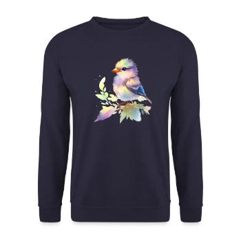 cute bird - Unisex Sweatshirt - navy - Front - Alina (178cm) & Michal (187cm)
