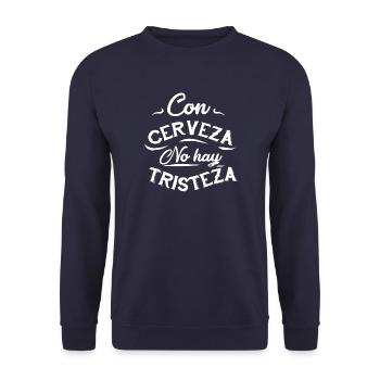 BIER - Unisex Pullover - Navy - Vorne - Alina (178cm) & Michal (187cm)