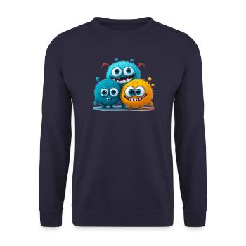 Gang de monstres - Sweat-shirt Unisexe - marine - Devant - Alina (178cm) & Michal (187cm)