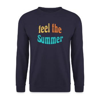 Feel the Summer - Unisex Sweatshirt - navy - Front - Alina (178cm) & Michal (187cm)