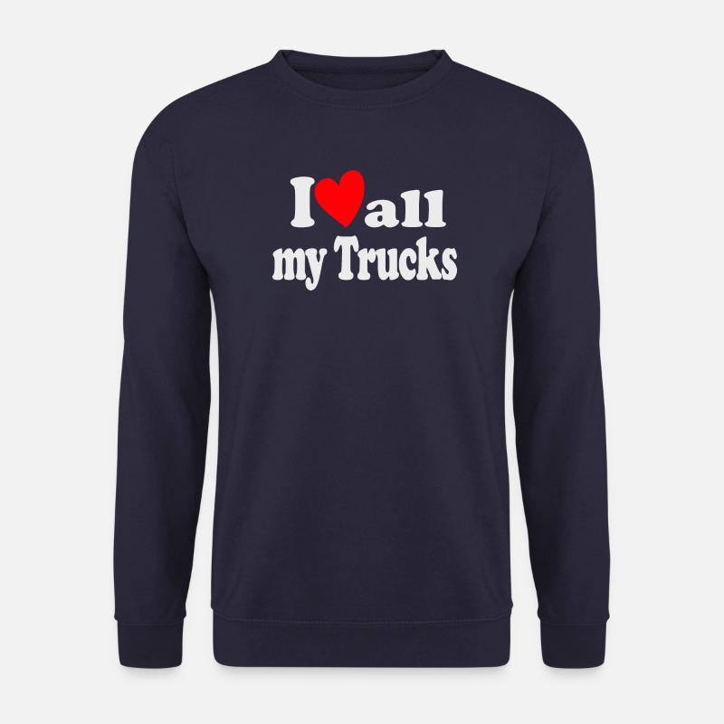 I Love All My Trucks - Unisex Pullover - Navy