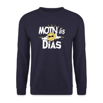 MOINas Dias Sonne - Unisex Pullover - Navy - Vorne - Alina (178cm) & Michal (187cm)