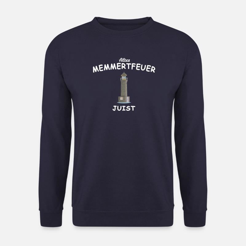 Leuchtturm Juist, Memmertfeuer, Nordsee - Unisex Pullover - Navy