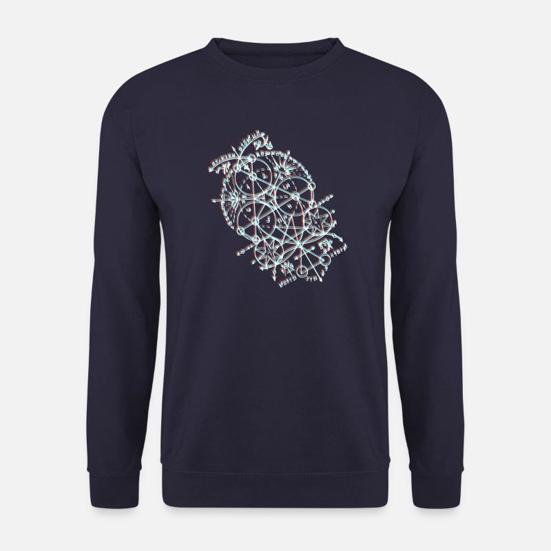 Anaglyph Geometric Orbit - Unisex Sweatshirt - navy