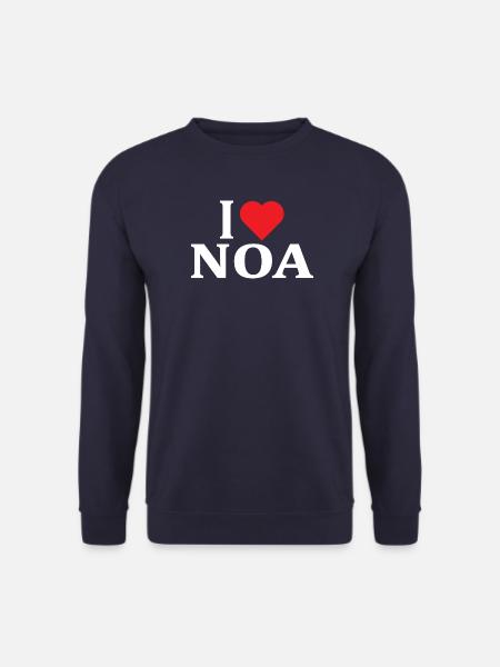 T-Shirt I love Noa T-Shirt Geschenkidee - Unisex Pullover - Navy