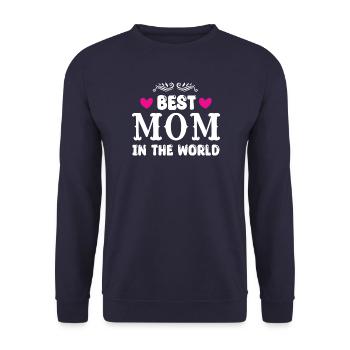 Beste Mama der Welt - Unisex Pullover - Navy - Vorne - Alina (178cm) & Michal (187cm)