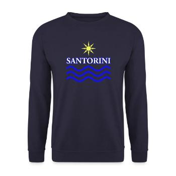 Sun and Waves Coastal Design - Unisex Sweatshirt - navy - Front - Alina (178cm) & Michal (187cm)