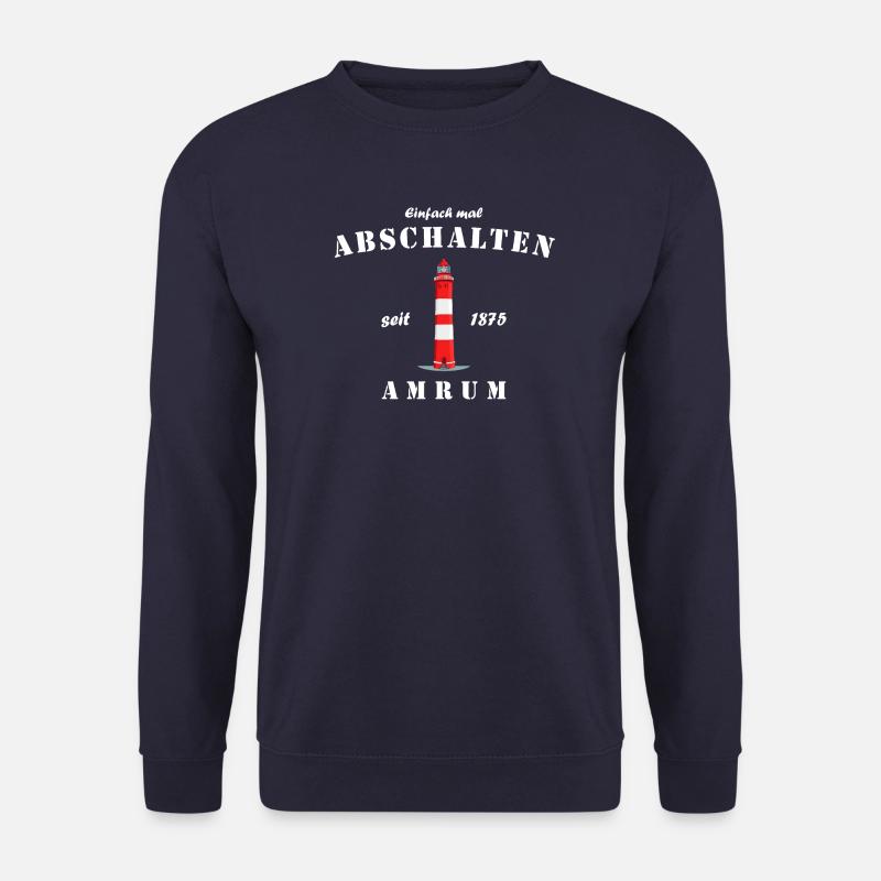 Leuchtturm auf Amrum, Einfach mal Durchatmen - Unisex Pullover - Navy