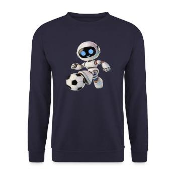 Soccer Robot - Unisex Sweatshirt - navy - Front - Alina (178cm) & Michal (187cm)