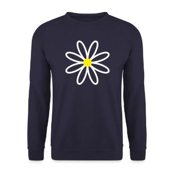 Daisy Gänseblümchen - Unisex Pullover - Navy - Vorne - Alina (178cm) & Michal (187cm)