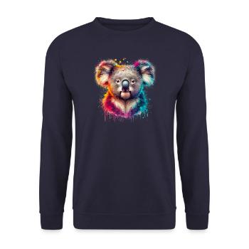 Koala - Unisex Sweatshirt - navy - Front - Alina (178cm) & Michal (187cm)