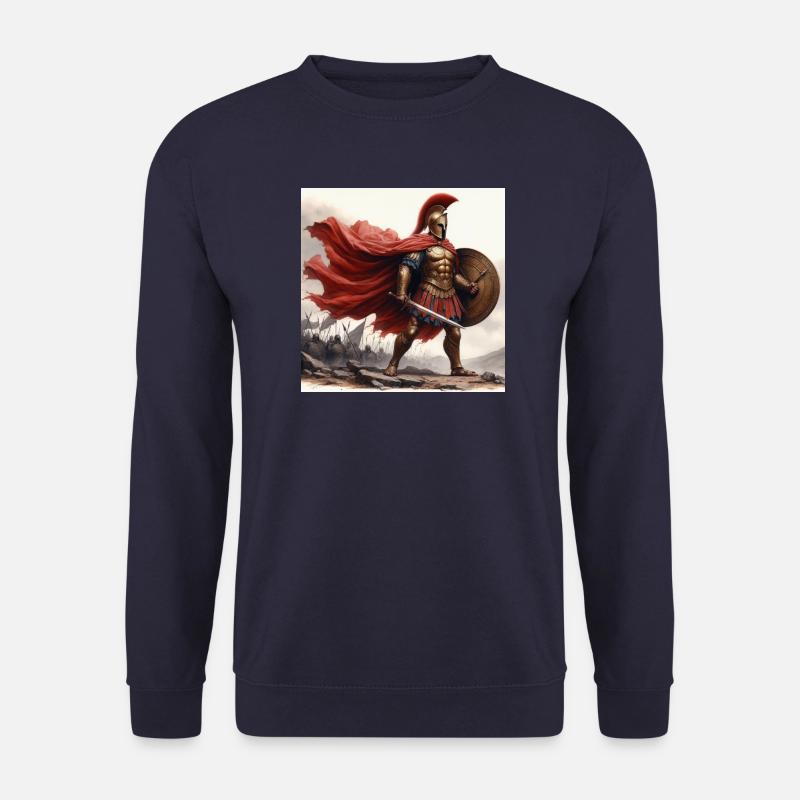 Spartanisches Hopliten-Aquarell - Unisex Pullover - Navy