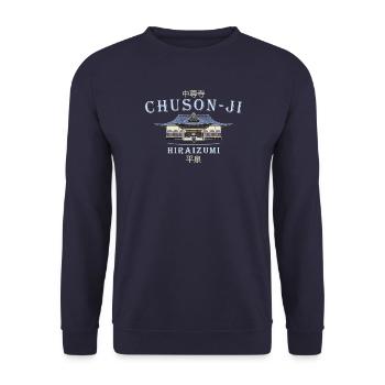 Japan Chuson-ji, Buddhist temple, Hiraizumi - Unisex Sweatshirt - navy - Front - Alina (178cm) & Michal (187cm)