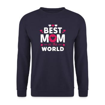 Meilleure maman du monde - Sweat-shirt Unisexe - marine - Devant - Alina (178cm) & Michal (187cm)