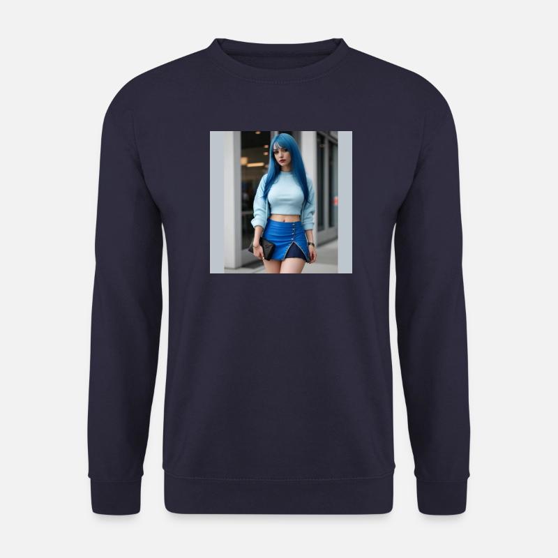 Blau mit femininem Stil - Unisex Pullover - Navy