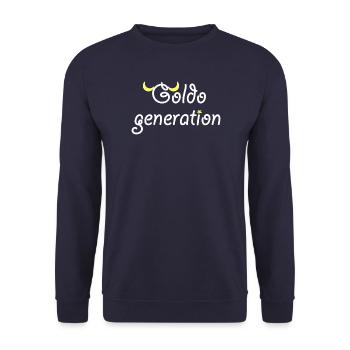 Goldo generation - Unisex Sweatshirt - navy - Front - Alina (178cm) & Michal (187cm)