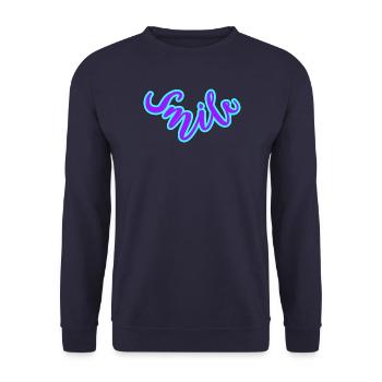 Avec le sourire 🌞 - Sweat-shirt Unisexe - marine - Devant - Alina (178cm) & Michal (187cm)