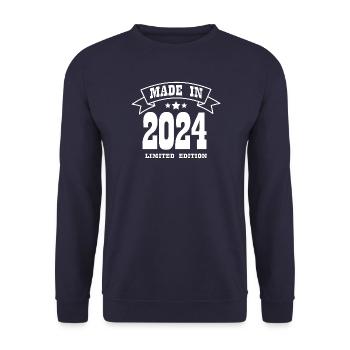 Vintage Vibes made in 2024 - Unisex Sweatshirt - navy - Front - Alina (178cm) & Michal (187cm)