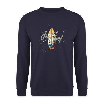 Surfer Sunset Design - Unisex Sweatshirt - navy - Front - Alina (178cm) & Michal (187cm)