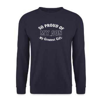 Mon fils, mon plus beau cadeau - Sweat-shirt Unisexe - marine - Devant - Alina (178cm) & Michal (187cm)
