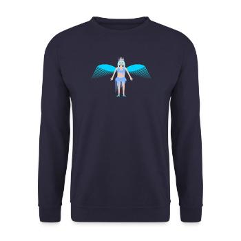 Winter Icicle Fairy Queen Fantasy Art - Unisex Sweatshirt - navy - Front - Alina (178cm) & Michal (187cm)