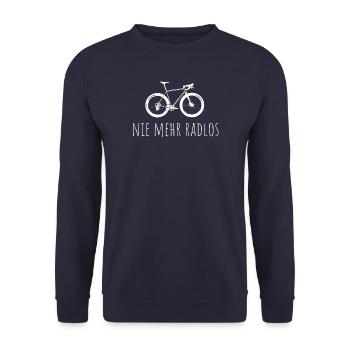 Bicycle - Bike - Cycling - Mountain Bike - Gravel - Unisex Sweatshirt - navy - Front - Alina (178cm) & Michal (187cm)