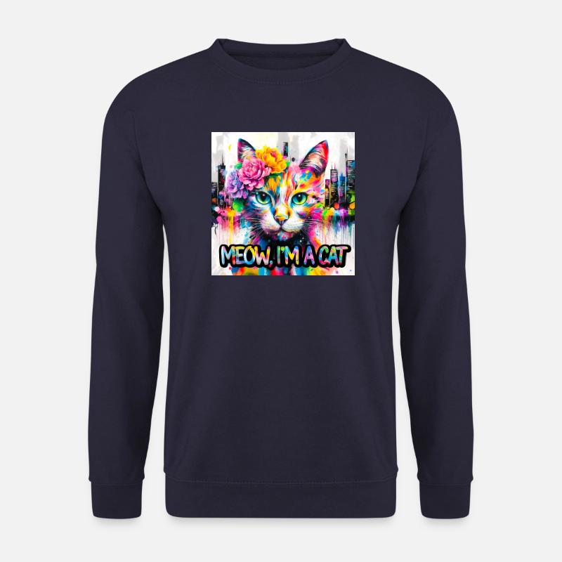 Kunstvolle katze - Unisex Pullover - Navy