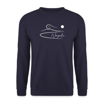 Vésuve et le golfe de Naples minimal - Sweat-shirt Unisexe - marine - Devant - Alina (178cm) & Michal (187cm)