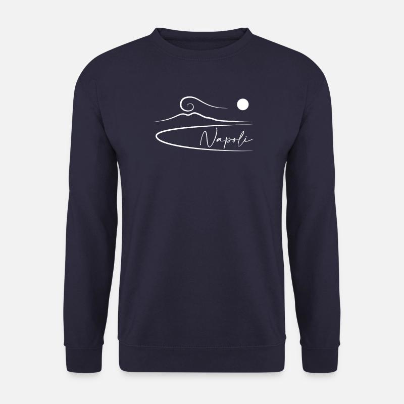 Vesuv und Golf von Neapel minimal - Unisex Pullover - Navy