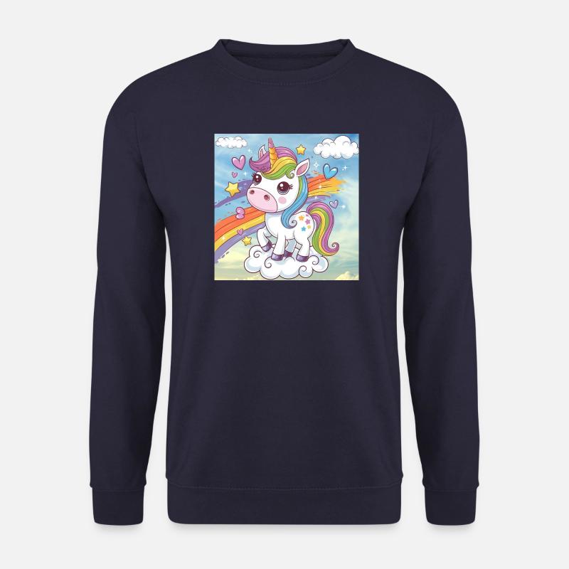 Rainbow Unicorn - Unisex Sweatshirt - navy