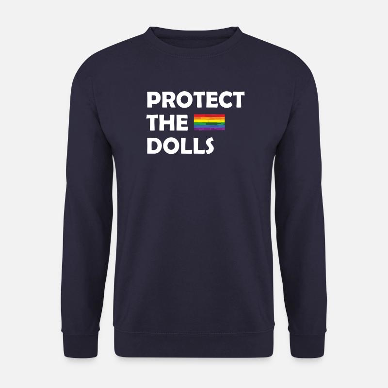 PROTECT THE DOLLS flag small - Unisex Pullover - Navy