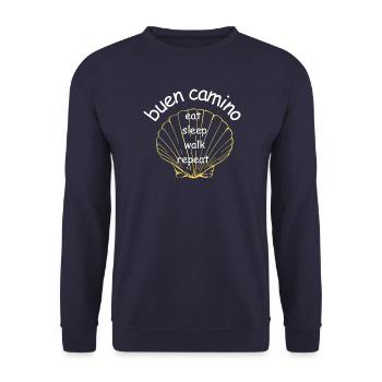 buen camino - Unisex Pullover - Navy - Vorne - Alina (178cm) & Michal (187cm)