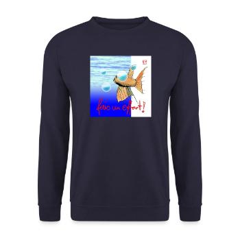 fais un effort - Unisex Pullover - Navy - Vorne - Alina (178cm) & Michal (187cm)