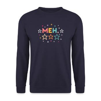 MEH Humour - Sweat-shirt Unisexe - marine - Devant - Alina (178cm) & Michal (187cm)